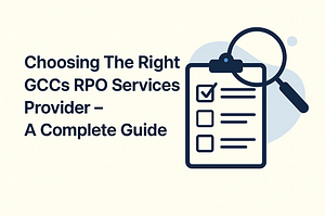 Illustration for Vienna Consultancy's guide on choosing the right GCCs RPO services provider for effective and smart recruitment.