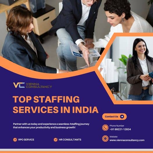 Image illustrating Vienna Consultancy's top staffing services in India, showcasing talent solutions for businesses.